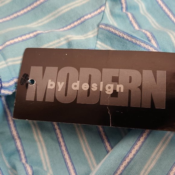 J. Ferarr Mens XXL NWT 100% Cotton Fitted Short Sleeve Button Up Turquoise - Picture 12 of 15